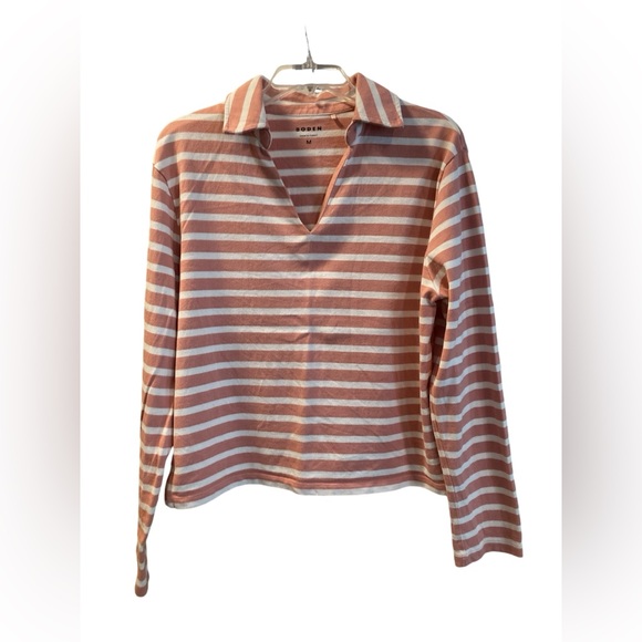 Boden 100% Cotton Long Sleeve Striped Pullover Top. Size Medium. - Picture 3 of 11